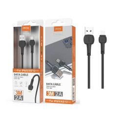 CABO RELÂMPAGO MTK TB1249 PARA IPHONE 5-11 2,4A 3M PRETO